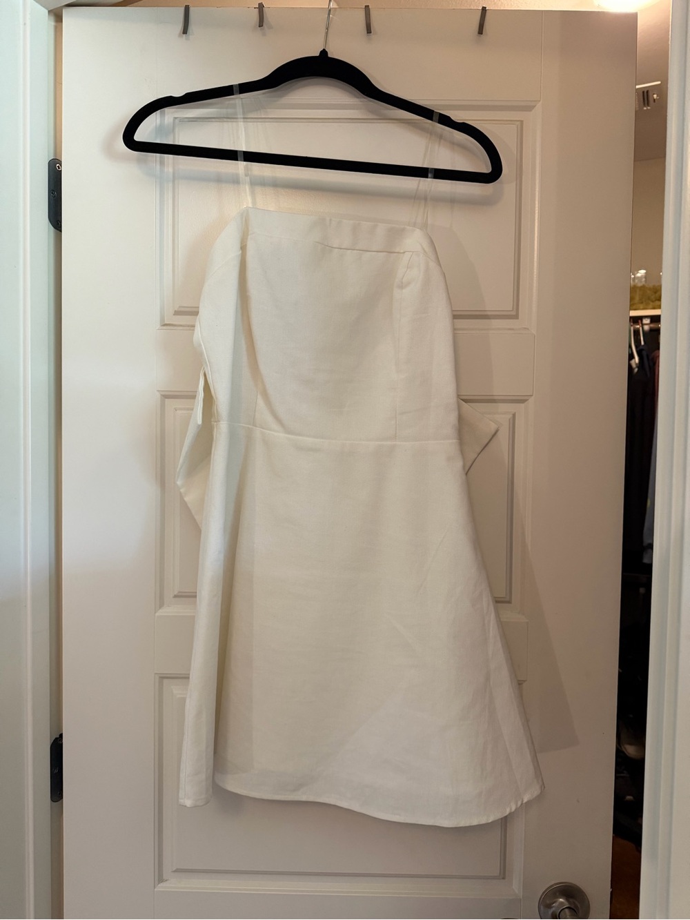 Altar'd State Lilia Strapless Bow Dress in White